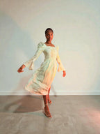 Aqua Sage Chiffon Midi Dress