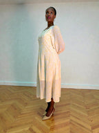 Soft Bloom Chiffon Midi Dress
