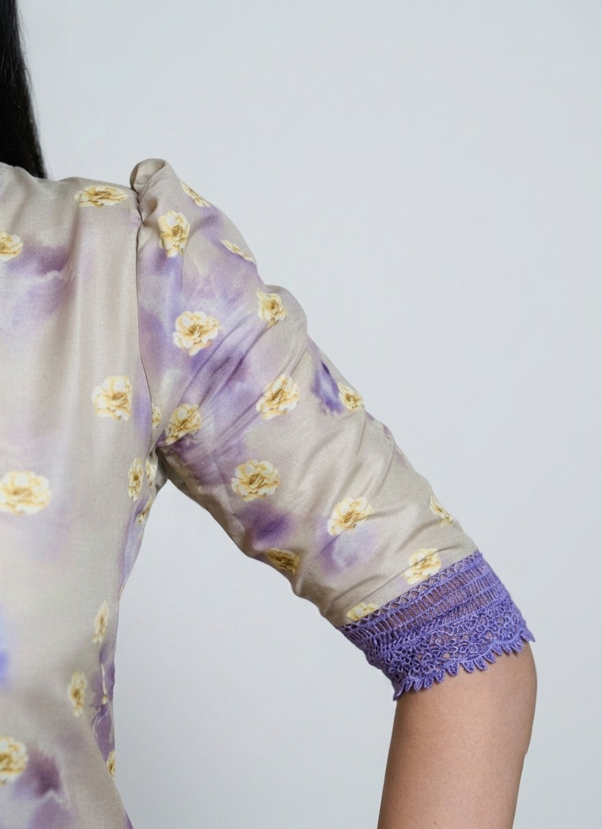 Lavender Meadow Floral Maxi Dress