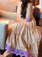 Lavender Meadow Floral Maxi Dress – Where Elegance Meets Bloom.