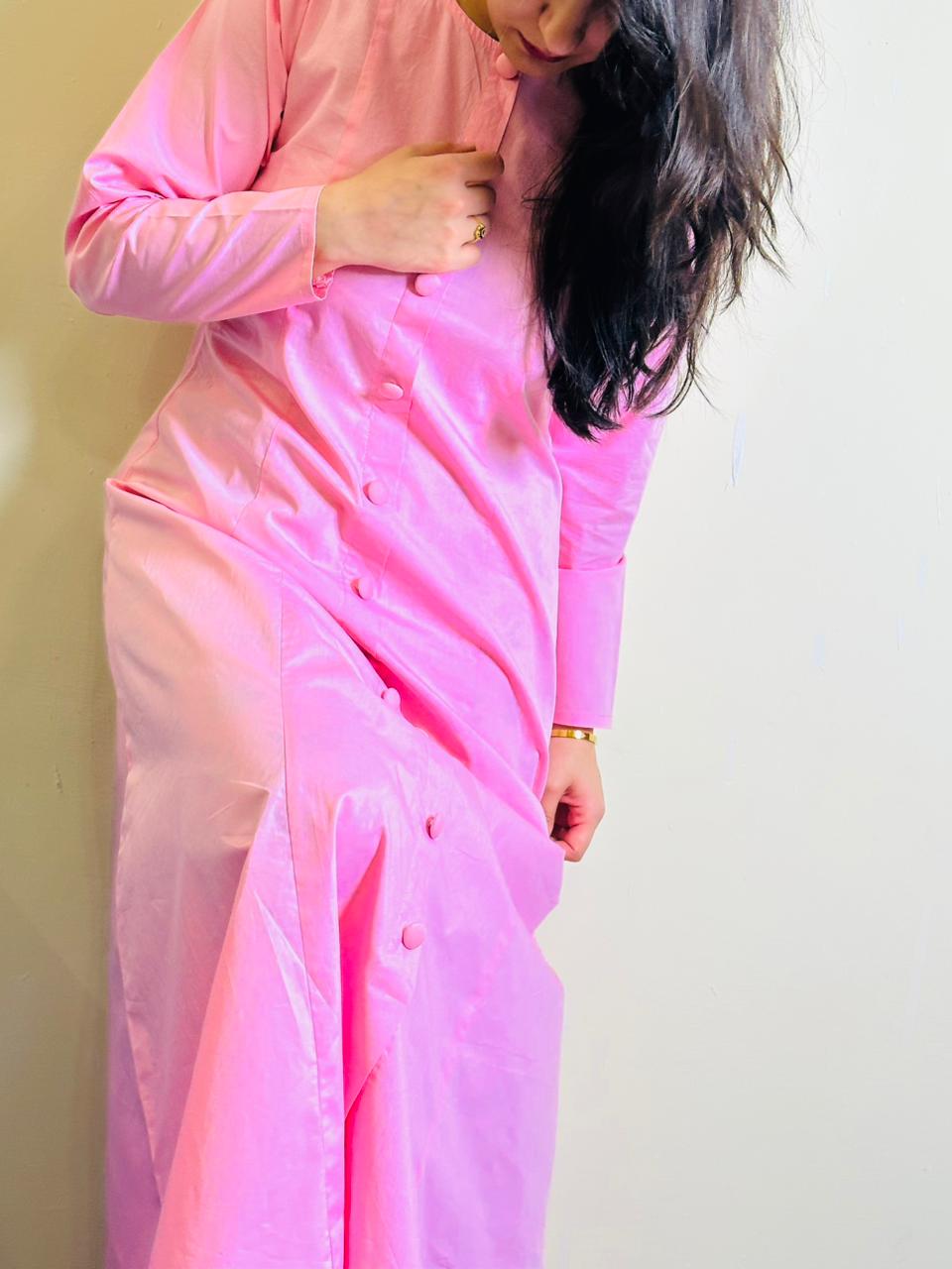 Dusty Pink Premium Cotton Maxi Dress – Effortless Grace, Thoughtfully Made.