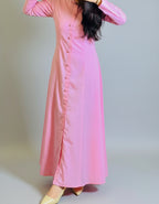 Dusty Pink Premium Cotton Maxi Dress – Effortless Grace, Thoughtfully Made.
