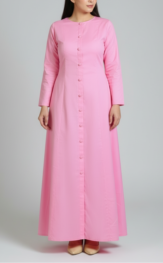 Dusty Pink Premium Cotton Maxi Dress – Effortless Grace, Thoughtfully Made.